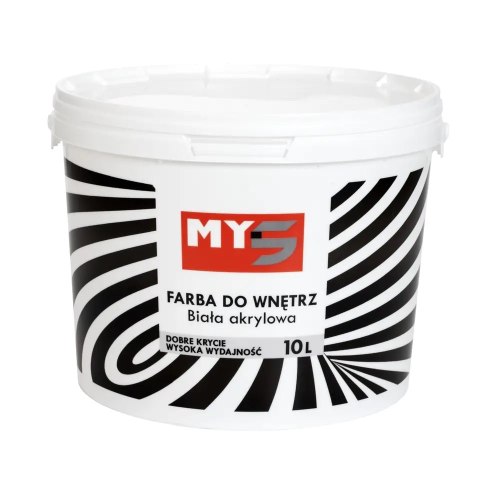 FARBA AKRYLOWA DO WNĘTRZ BIAŁA MY5 10L UN FARBA AKRYLOWA DO WNĘTRZ BIAŁA MY5 10L UN