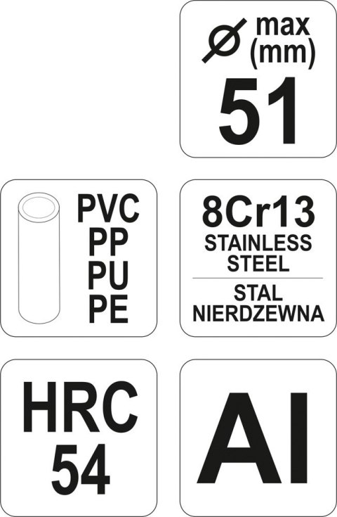 OBCINAK DO RUR PCV FI MAX 51 MM YATO OBCINAK DO RUR PCV FI MAX 51 MM YATO