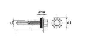 WKRĘT SAMOWIERTNY IMPAX Z EPDM #12MM RAL9005 5.5*32MM UN WKRĘT SAMOWIERTNY IMPAX Z EPDM #12MM RAL9005 5.5*32MM UN