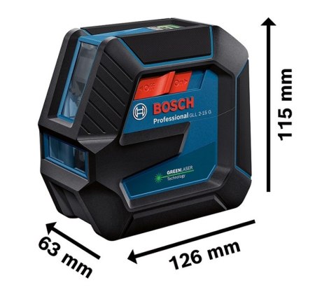 LASER KRZYŻOWY GLL 2-15 G ZIELONY BOSCH LASER KRZYŻOWY GLL 2-15 G ZIELONY BOSCH