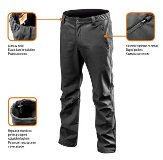 SPODNIE ROBOCZE SOFTSHELL, ROZMIAR XXL NEO