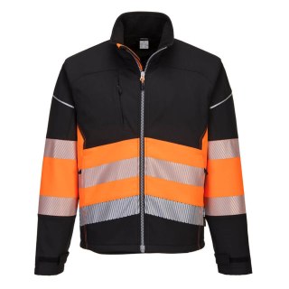KURTKA OSTRZEGAWCZA SOFTSHELL PW375BKO ROZMIAR XXXL PORTWEST