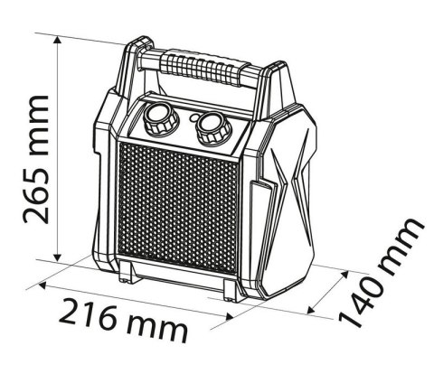 NAGRZEWNICA ELEKTRYCZNA CERAMICZNA PTC 2KW NEO