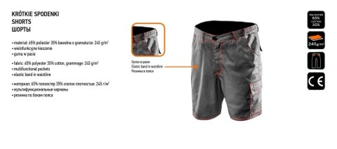 KRÓTKIE SPODENKI BASIC, ROZMIAR XXL/58 NEO KRÓTKIE SPODENKI BASIC, ROZMIAR XXL/58 NEO