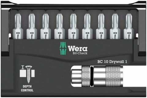 ZESTAW BITÓW BIT-CHECK 10 DRYWALL 1 10 CZĘŚĆ WERA ZESTAW BITÓW BIT-CHECK 10 DRYWALL 1 10 CZĘŚĆ WERA