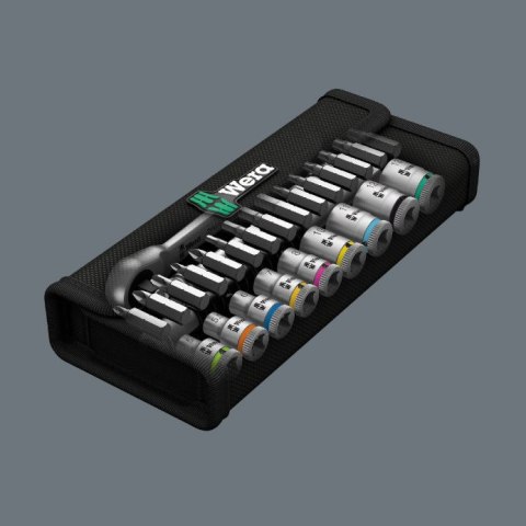 ZESTAW KLUCZY NASADOWYCH 1/4'' ZYLKOP 5-13MM, 28 CZ. WERA