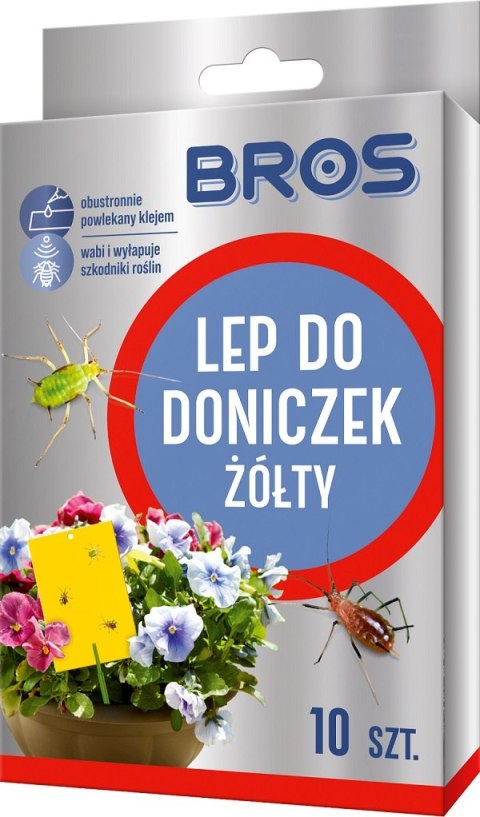 LEP DO DONICZEK ŻÓŁTY 10SZT BROS LEP DO DONICZEK ŻÓŁTY 10SZT BROS