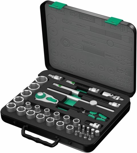 GRZECHOTKA ZYKLOP SPEED 1/2'' W ZESTAWIE METRYCZNYM, 37CZ. WERA GRZECHOTKA ZYKLOP SPEED 1/2'' W ZESTAWIE METRYCZNYM, 37CZ. WERA
