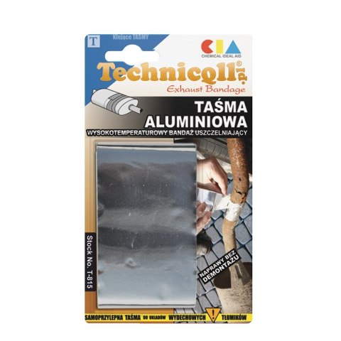 TAŚMA ALUMINIOWA-BANDAŻ DO TŁUMIKÓW 1.2M*50MM TECHNICQLL TAŚMA ALUMINIOWA-BANDAŻ DO TŁUMIKÓW 1.2M*50MM TECHNICQLL