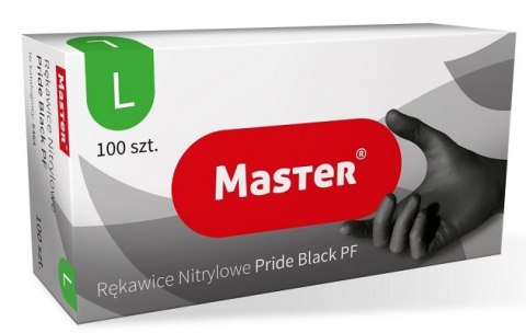 RĘKAWICE NITRYLOWE CZARNE MASTER PRIDE ROZMIAR L UN RĘKAWICE NITRYLOWE CZARNE MASTER PRIDE ROZMIAR L UN