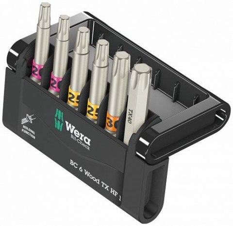ZESTAW BITÓW BIT-CHECK 6 WOOD TX HF 1 SB, 6CZ. WERA ZESTAW BITÓW BIT-CHECK 6 WOOD TX HF 1 SB, 6CZ. WERA