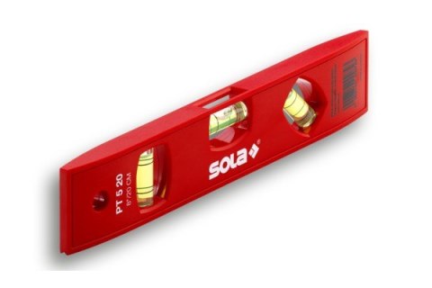 POZIOMICA Z TWORZYWA WSKAŹNIK POZIOMU I PIONU PT 5 20CM SOLA POZIOMICA Z TWORZYWA WSKAŹNIK POZIOMU I PIONU PT 5 20CM SOLA