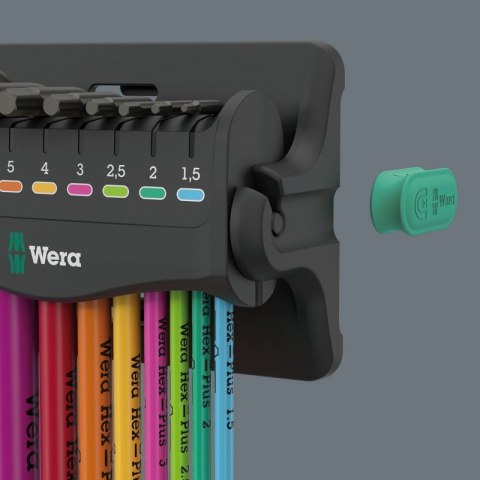 ZESTAW KLUCZY TRZPIENIOWYCH 950/9 HEX-PLUS MULTICOLOU 3 9CZR WERA ZESTAW KLUCZY TRZPIENIOWYCH 950/9 HEX-PLUS MULTICOLOU 3 9CZR WERA