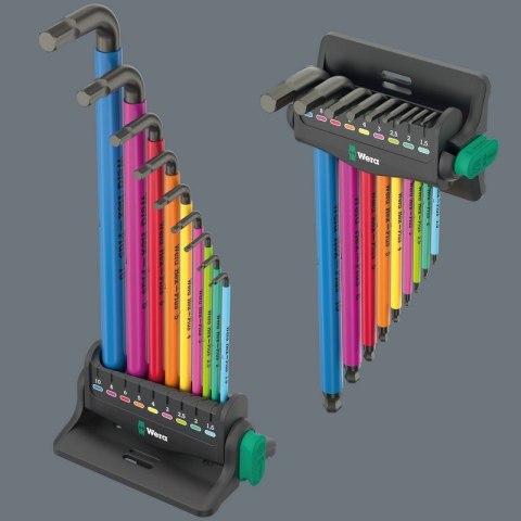 ZESTAW KLUCZY TRZPIENIOWYCH 950/9 HEX-PLUS MULTICOLOU 3 9CZR WERA ZESTAW KLUCZY TRZPIENIOWYCH 950/9 HEX-PLUS MULTICOLOU 3 9CZR WERA