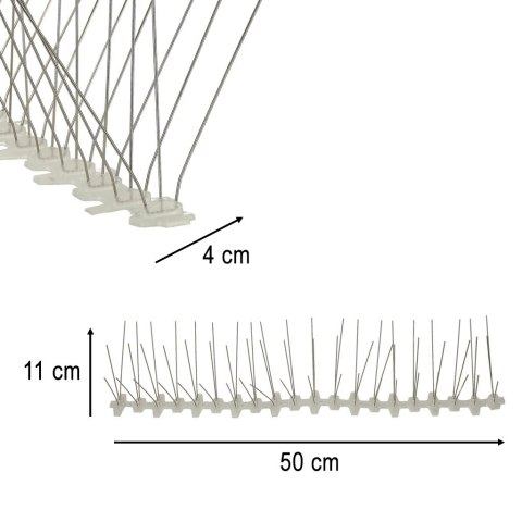 Kolce metalowe na ptaki gołębie 50cm x 11cm x 4cm Kolce metalowe na ptaki gołębie 50cm x 11cm x 4cm
