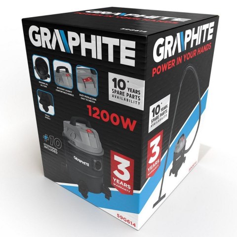 ODKURZACZ PRZEMYSŁOWY 1200W 20L GRAPHITE