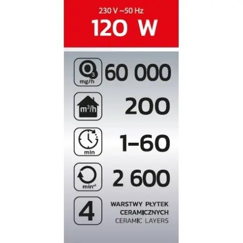 GENERATOR OZONU 60G/H DEDRA GENERATOR OZONU 60G/H DEDRA