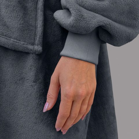 Bluzair Bluza Koc Hoodie Oversize Polska Szary 4w1 Bluzair Bluza Koc Hoodie Oversize Polska Szary 4w1