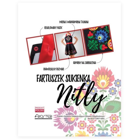 Nitly Folk Fartuszek Sukienka łowicki folkowy NIEJ Nitly Folk Fartuszek Sukienka łowicki folkowy NIEJ