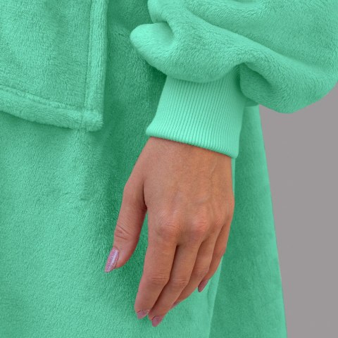 Bluzair Bluza Koc Hoodie Oversize Polska Miętowy Bluzair Bluza Koc Hoodie Oversize Polska Miętowy