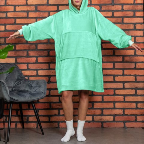 Bluzair Bluza Koc Hoodie Oversize Polska Miętowy Bluzair Bluza Koc Hoodie Oversize Polska Miętowy