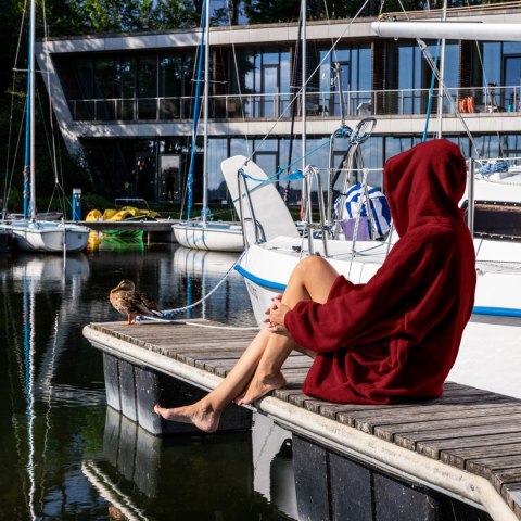 Bluzair Bluza Koc z Kapturem XXL Ciepła Bordo 4w1 Bluzair Bluza Koc z Kapturem XXL Ciepła Bordo 4w1