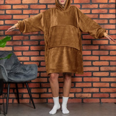 Bluzair Bluza Koc z Kapturem XXL Ciepła Toffee 4w1 Bluzair Bluza Koc z Kapturem XXL Ciepła Toffee 4w1