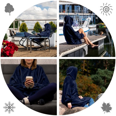 Bluzair Koco Bluza Oversize z Kapturem Polska 4w1 Bluzair Koco Bluza Oversize z Kapturem Polska 4w1