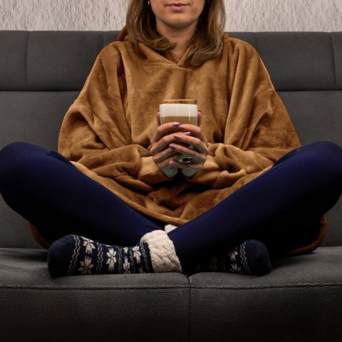 Bluzair SUPER MAMA - Bluza koc - Toffee - prezent na dzień matki Bluzair SUPER MAMA - Bluza koc - Toffee - prezent na dzień matki