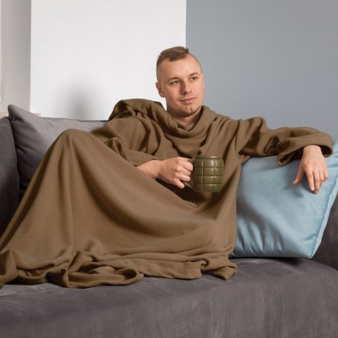 Kocyk Szlafrok Cappuccino koc z rękawami polar Kocyk Szlafrok Cappuccino koc z rękawami polar