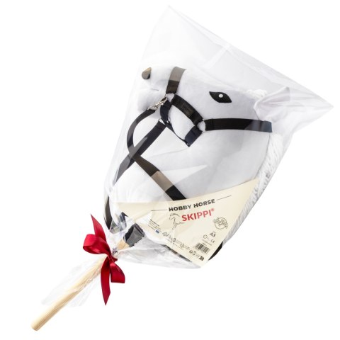 Biały konik hobby horse duży A3 kantar wodze HH Biały konik hobby horse duży A3 kantar wodze HH