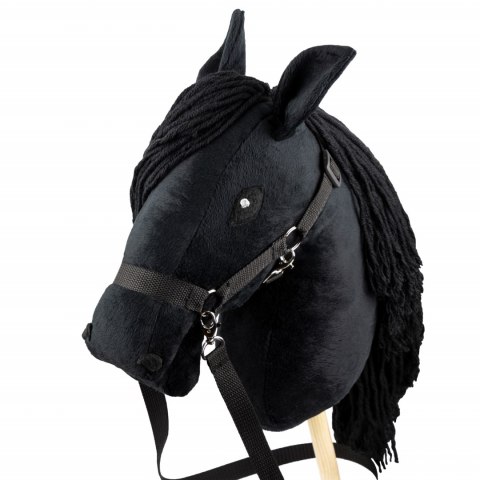Czarny konik hobby horse duży A3 kantar kary HH Czarny konik hobby horse duży A3 kantar kary HH