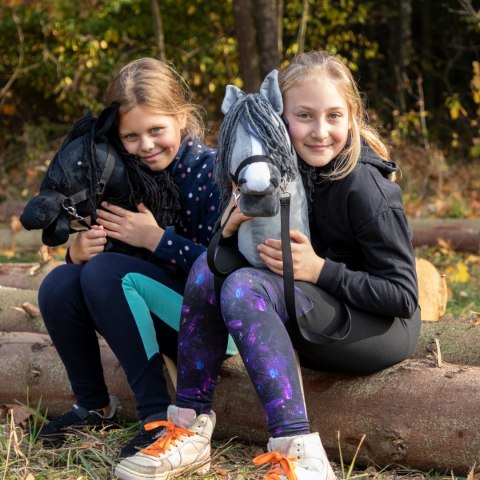 Czarny konik hobby horse duży A3 kantar kary HH Czarny konik hobby horse duży A3 kantar kary HH