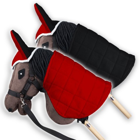 Derka dwustronna i nauszniki Skippi dla Hobby Horse - czerwono - czarna Derka dwustronna i nauszniki Skippi dla Hobby Horse - czerwono - czarna