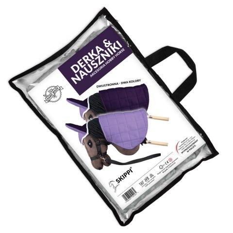 Derka dwustronna i nauszniki Skippi dla Hobby Horse - fioletowy Derka dwustronna i nauszniki Skippi dla Hobby Horse - fioletowy