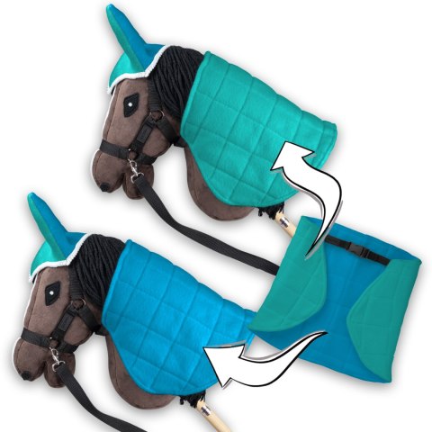 Derka dwustronna i nauszniki Skippi dla Hobby Horse - niebieska i miętowa Derka dwustronna i nauszniki Skippi dla Hobby Horse - niebieska i miętowa