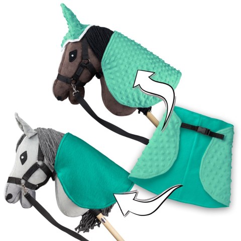 Derka i nauszniki Skippi dla Hobby Horse - miętowy - uniwersalny rozmiar Derka i nauszniki Skippi dla Hobby Horse - miętowy - uniwersalny rozmiar
