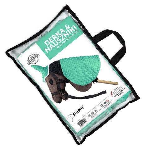 Derka i nauszniki Skippi dla Hobby Horse - miętowy - uniwersalny rozmiar Derka i nauszniki Skippi dla Hobby Horse - miętowy - uniwersalny rozmiar