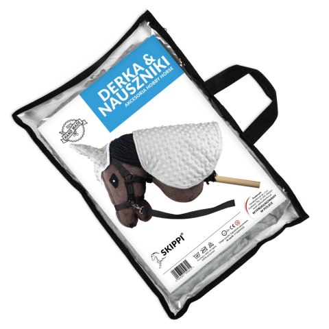 Derka i nauszniki Skippi dla Hobby Horse - szary - uniwersalny rozmiar Derka i nauszniki Skippi dla Hobby Horse - szary - uniwersalny rozmiar