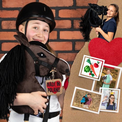 Konik na kiju z kantarem - Hobby Horse Skippi - Gniady - A3 - prezent Konik na kiju z kantarem - Hobby Horse Skippi - Gniady - A3 - prezent