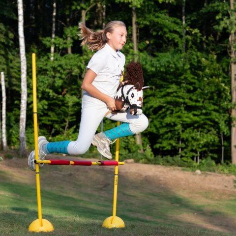Skippi Hobby Horse A5 w brązowe łaty - koń na kiju - kantar wodze zestawie Skippi Hobby Horse A5 w brązowe łaty - koń na kiju - kantar wodze zestawie