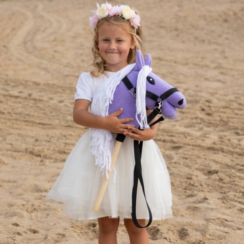 Skippi - lekki mały hobby horse A5 - lawendowy liliowy fioletowy - kantar Skippi - lekki mały hobby horse A5 - lawendowy liliowy fioletowy - kantar