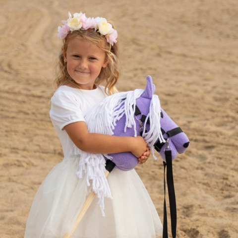 Skippi - lekki mały hobby horse A5 - lawendowy liliowy fioletowy - kantar Skippi - lekki mały hobby horse A5 - lawendowy liliowy fioletowy - kantar