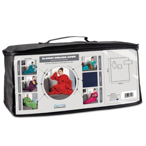 Kocyko-szlafrok SUPER MAMA - Niebieski - prezent na dzień matki Kocyko-szlafrok SUPER MAMA - Niebieski - prezent na dzień matki