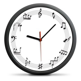 Zegar ścienny prezent dla Muzyka muzyczny gadżet