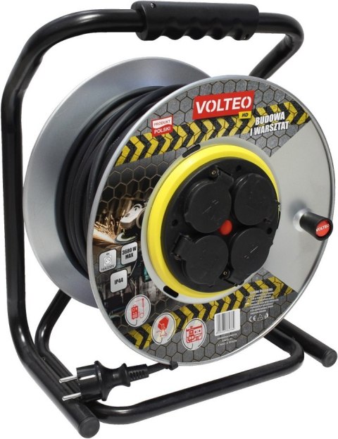 PRZEDŁUŻACZ HEAVY DUTY METALOWY BĘBEN 50M H05RR 3*1,5 IP44 VOLTEO PRZEDŁUŻACZ HEAVY DUTY METALOWY BĘBEN 50M H05RR 3*1,5 IP44 VOLTEO