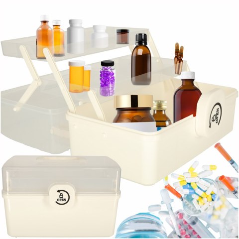 Pojemnik na leki organizer pudełko apteczka 29 x 16 x 15 cm Pojemnik na leki organizer pudełko apteczka 29 x 16 x 15 cm