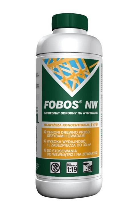 Fobos NW Impregnat do Drewna Bezbarwny 1L Fobos NW Impregnat do Drewna Bezbarwny 1L