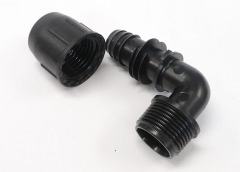 Kolanko Złącze QJ 16 mm - 1/2" Wciskano Skręcana Kolanko Złącze QJ 16 mm - 1/2" Wciskano Skręcana