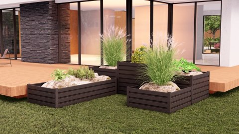 Kwietnik Rabata Metalowa KK-4 40x100x100cm Drewnopodobny Garden Steel Kwietnik Rabata Metalowa KK-4 40x100x100cm Drewnopodobny Garden Steel